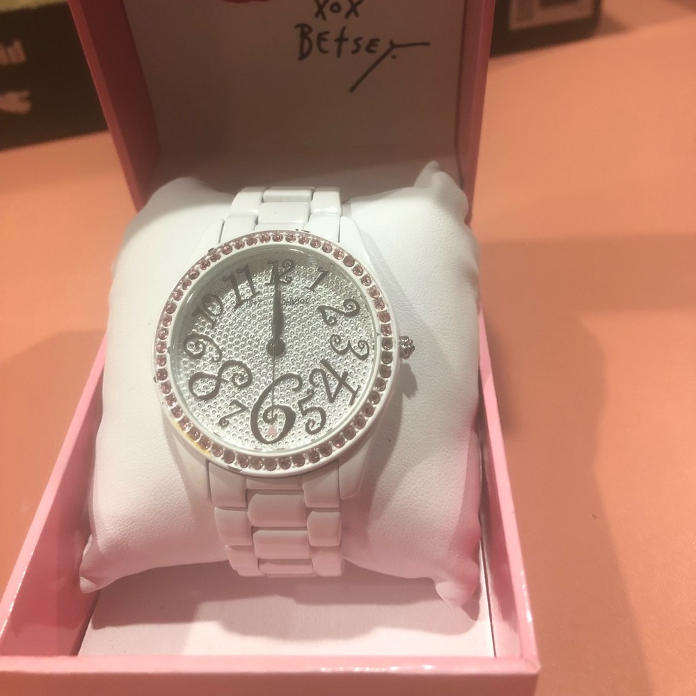 Betsey Johnson White Watch